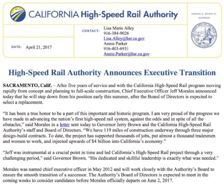 California High-Speed Rail Needs a New CEO